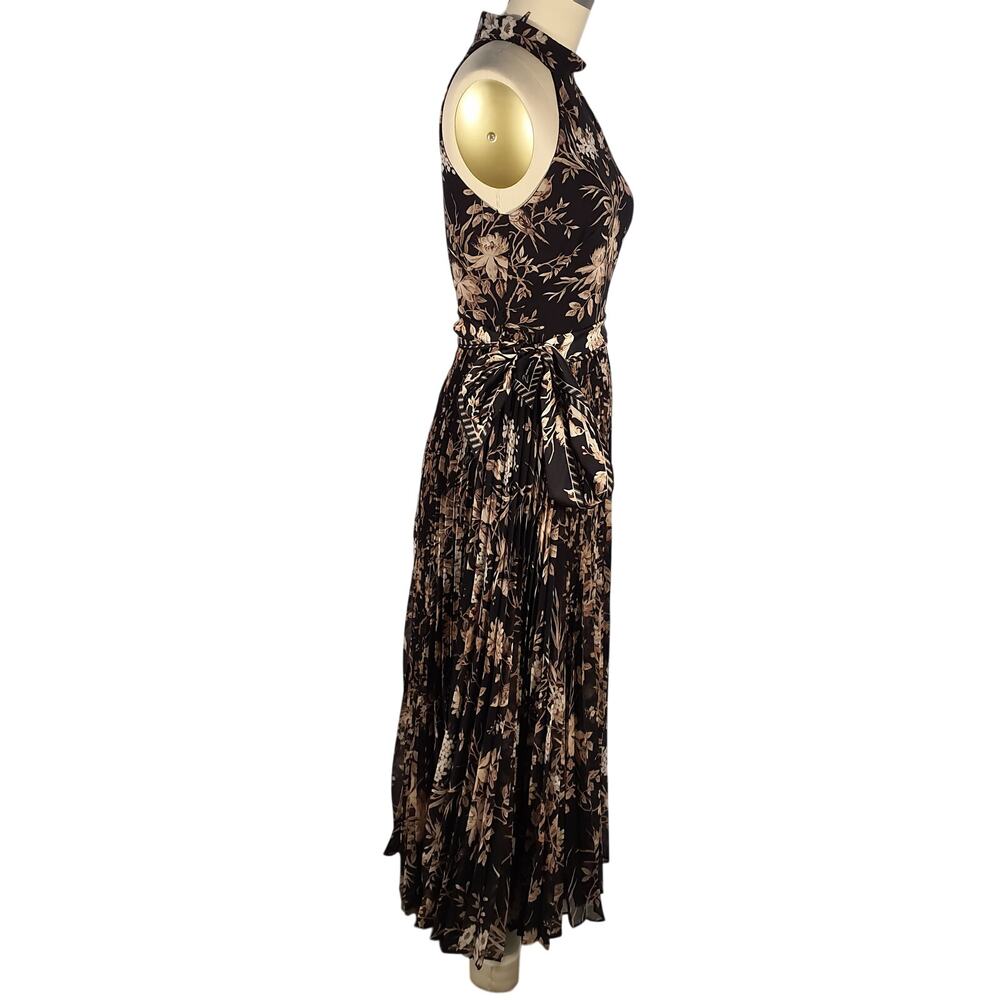 ZIMMERMAN Black and Beige Floral Halter Maxi Dress (PETITE) - Picture 6 of 12